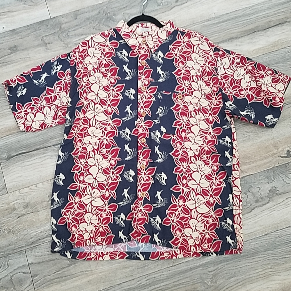 Mens Hawaiian Short Sleeve Button Shirt